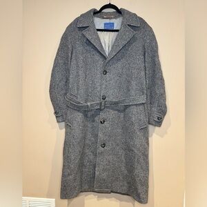 Pendleton 100% Virgin Wool Long Grey Overcoat Men’s Size 40